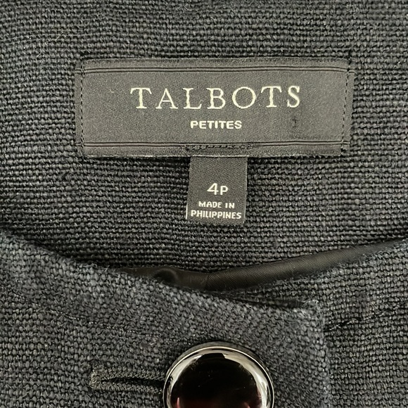 Talbots Black Linen Jacket - Picture 6 of 9